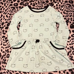 🆑FINAL PRICE‼️Size 3T girls kitty cat dress with faux pockets